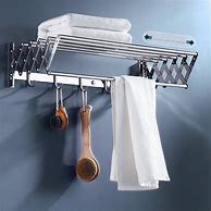 Image result for Wall Mount Foldable Towel Rack
