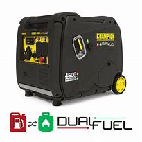 Image result for Champion 4,500 Wattss Portable Dual Fuel Inverter Generator - Electric Start, CARB Compliant, Model 200991