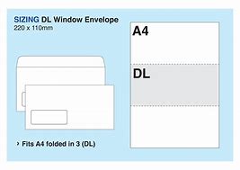 Image result for Template for Window DL Envelope Size