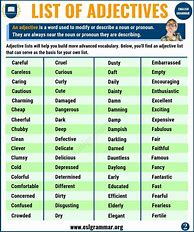 Image result for Adjectives Grade 4