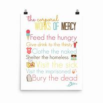 Image result for Corporal Works of Mercy Wall Decor Ideas