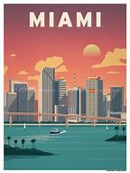 Image result for Miami Colourful Poster