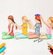 Image result for 5 Best Friends Girls Drawings