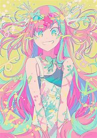 Image result for Neon Pastel Anime Girls