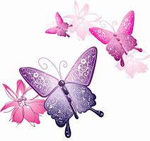 Image result for Pink Butterflies PNG