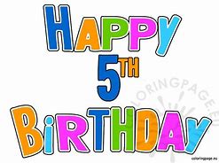 Image result for Template for Folding 5th Birthday Card