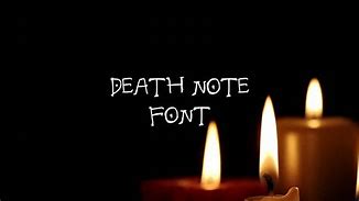 Image result for L Death Note Font