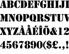 Image result for Stencil Bold Font
