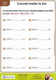 Image result for Metre into Kilometres Worksheet with Bar Model