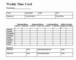 Image result for Printing On a Time Card with Word Yellow