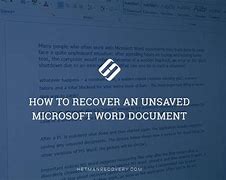 Image result for WoW to Recover a Document in Word