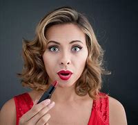 Image result for Wearing Red Lipstick