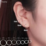 Image result for Actual mm Size Chart for Hoop Earrings