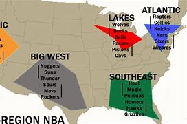 Image result for East and West Conference Map