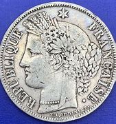 Image result for 5 Francs 1850