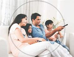 Image result for India Family Watching TV Remote Control