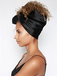 Image result for Silk Scarf for Sleeping Curly Hair