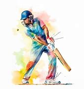 Image result for Watercolor Cricket Art