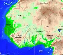 Image result for Physical Map of West Africa