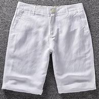 Image result for Men's White Linen Shorts