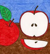 Image result for How to Draw an Apple in Glitter Glue