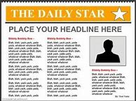Image result for Blank Newspaper Template for Students Free