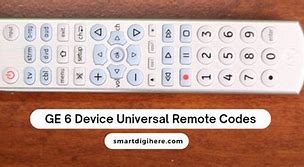 Image result for GE 6 Device Universal Remote Codes