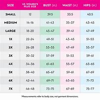 Image result for Wish Plus Size Chart