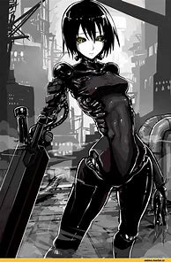 Image result for Black and White Android Robot Anime Girl