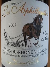 Image result for Aphillanthes Cotes Rhone Villages Plan Dieu Cuvee Galets