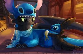 Image result for Stitch and Toothless Desktop Wallpaper