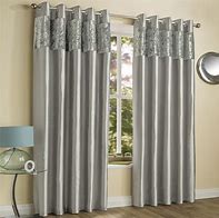 Image result for Silver Grey Curtains Tie Top