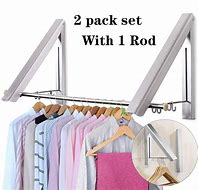 Image result for Wall Mounted Folding Clothes Rack