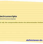 Image result for incircunscripto