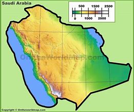 Image result for Saudi Arabia Topographic Map