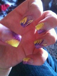 Image result for Purple and Yellow Nail Designs