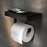 Image result for Black Toilet Roll Holder with Shelf