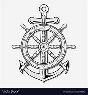 Image result for Anchor and Ship Wheel Silhouette
