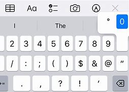 Image result for Keyboard for Degrees Symbol in iOS 13