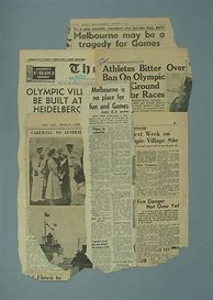 Image result for Boycott Olympics Newspaper Cut