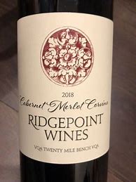 Image result for Ridgepoint Cabernet Appassimento