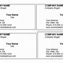 Image result for Blank Business Card Template Front and Back
