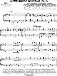 Image result for Meme Songs Piano Sheet Music