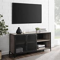 Image result for Industrial Metal and Wood TV Stand
