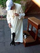 Image result for Pope Benedict and Cats
