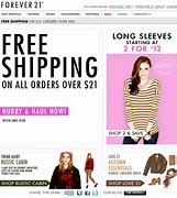 Image result for Forever 21 Free Shipping