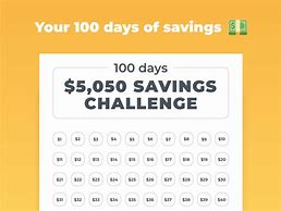 Image result for 100 Day Challenge Money