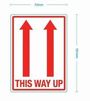 Image result for Open This Way Up Label