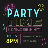 Image result for Canva Birthday Invitation Template