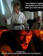 Image result for Funny Star Wars Luke Lightsaber Meme
